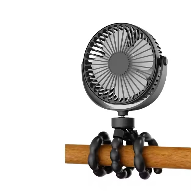 3 Speeds 360 Degree Portable USB Rechargeable Electric Desk Fan Foldable Design for Home Outdoor Car Small Hand Held Fan Clip-on Baby Cart Stroller