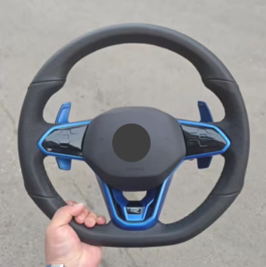 Custom Carbon Fiber Steering Wheel Fit for Volkswagen Golf Mk7 Gti Golf 6 7 R Line Gtd Gts Gte Gli Polo Mk6 LED Steering Wheel