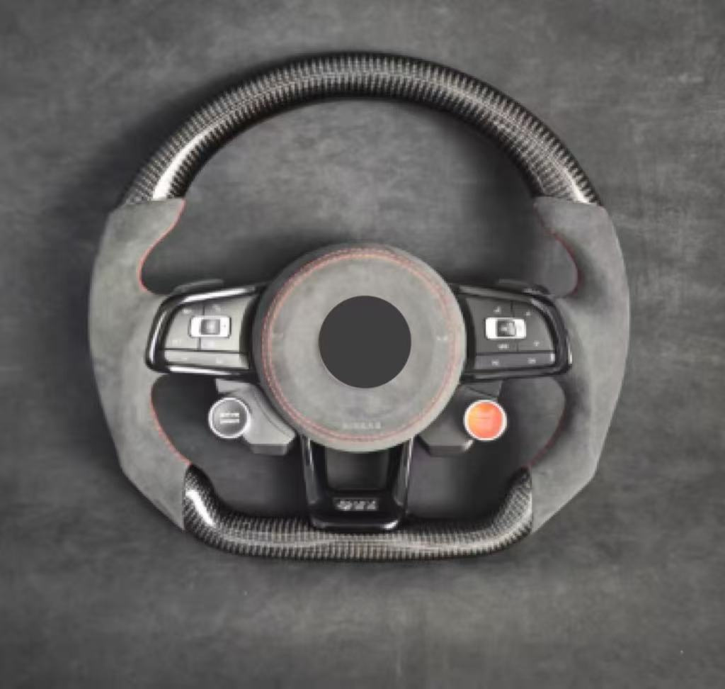 Custom Carbon Fiber Steering Wheel Fit for Volkswagen Golf Mk7 Gti Golf 6 7 R Line Gtd Gts Gte Gli Polo Mk6 LED Steering Wheel