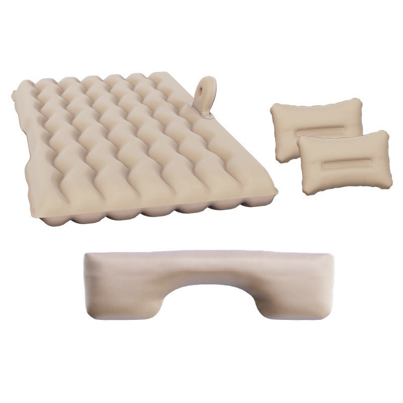 Camping Gear Folding Car Inflatable Bed PVC Flocking Car Inflatable Mattress SUV in Car Travel Inflatable Bed