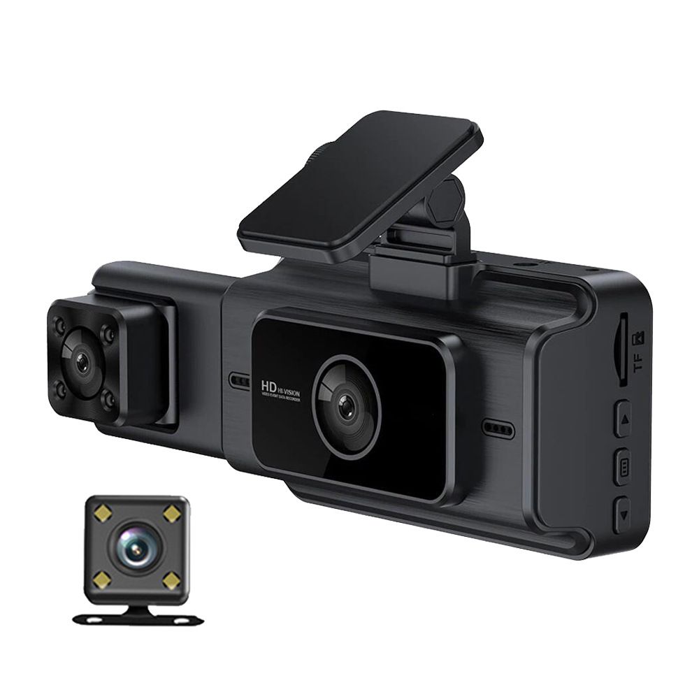 High Quality 3 Lens Car Camera Micro Multifunctional WiFi Front Inside Rear 3 Way Dash Camera All-in-One Dash Cam