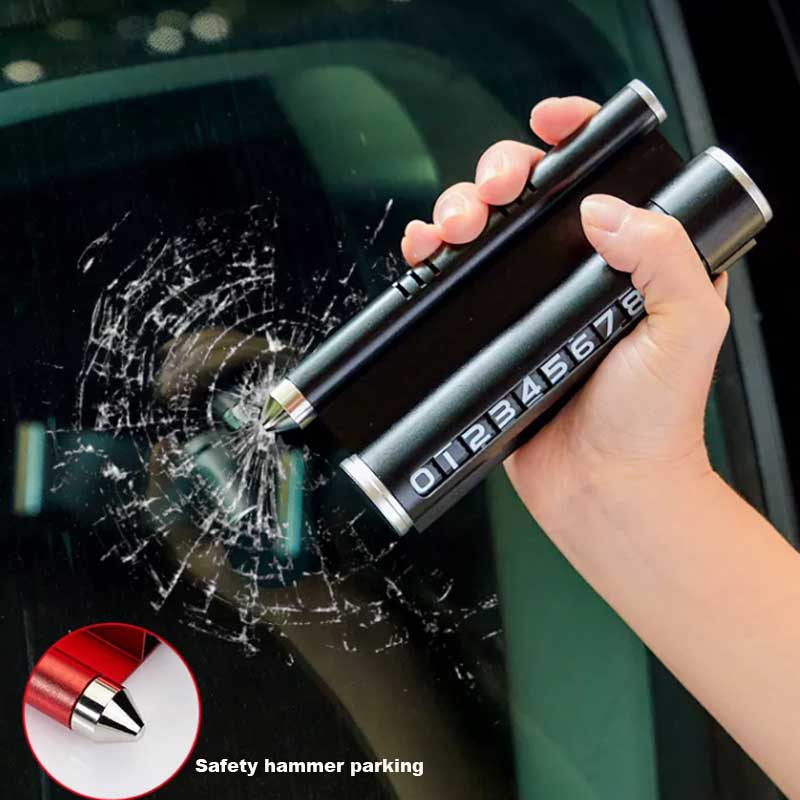 Telephone Sign Multi-Function Number Parking Sign Safety Hammer Parking Sign Moving Car Parking Phone Number Plate