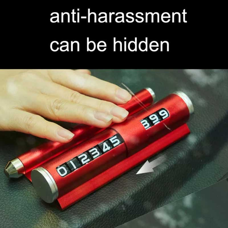 Telephone Sign Multi-Function Number Parking Sign Safety Hammer Parking Sign Moving Car Parking Phone Number Plate