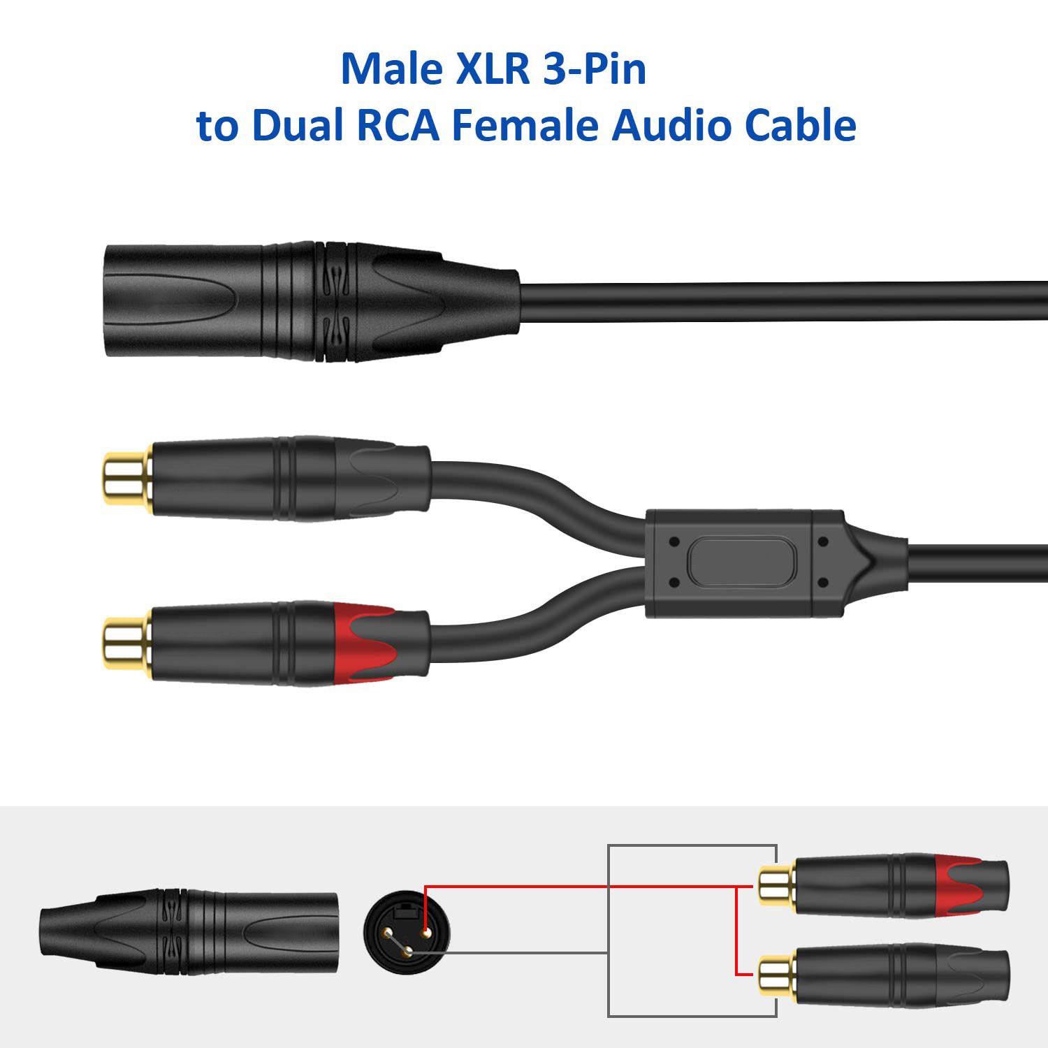 1200W Car Amplifier Wiring Kit with Durable 10ga Speaker Cable