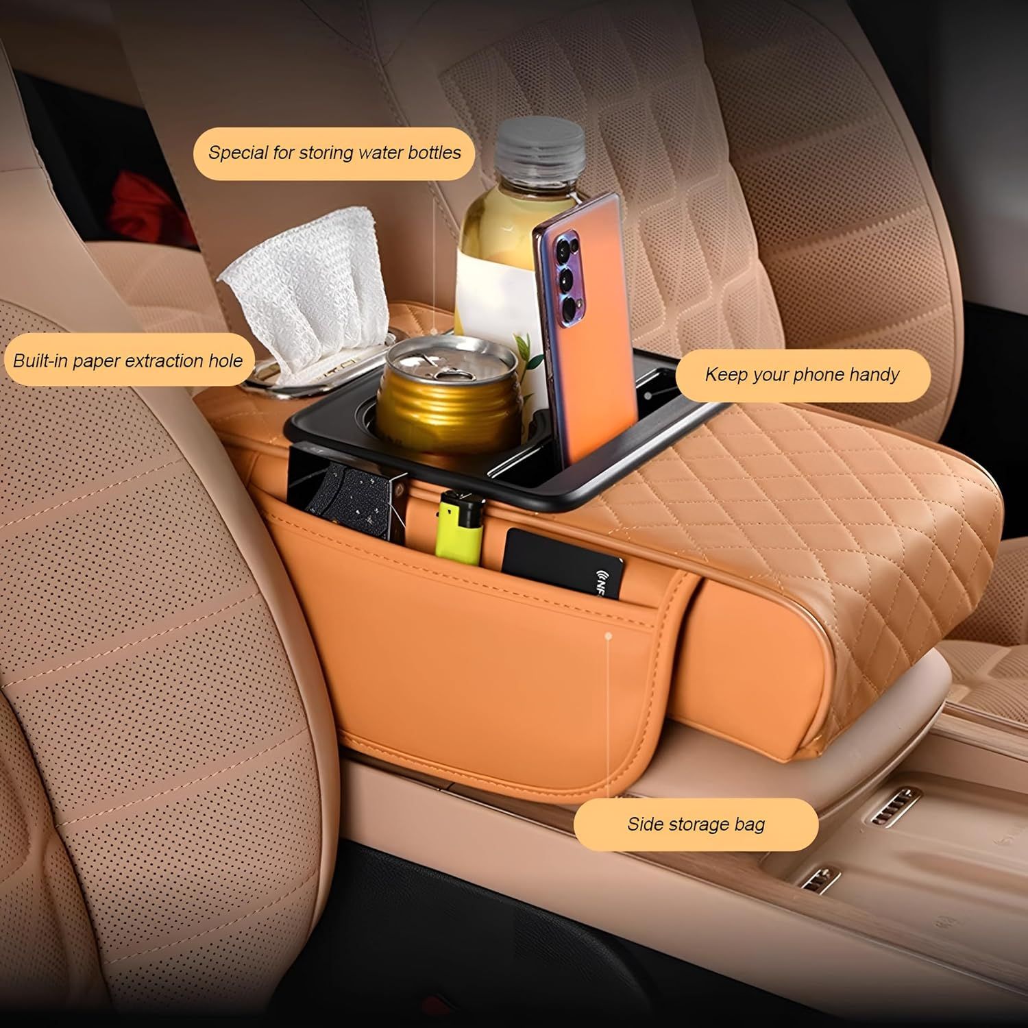 Car Interior Accessories Armrest Box Storage Bag
