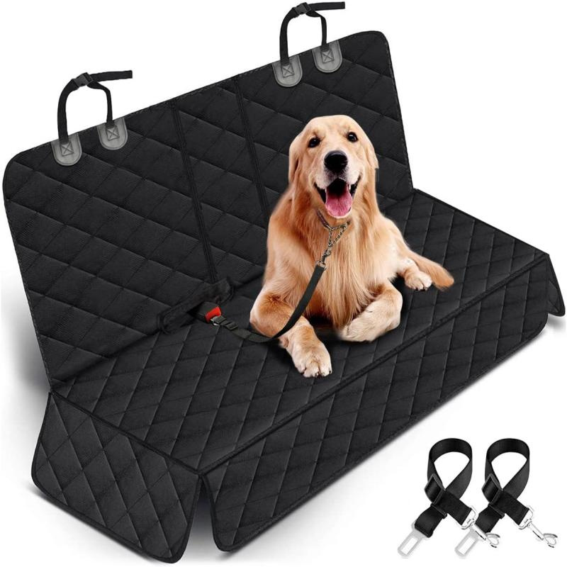 Dog Car Seat Cover, Back Seat Cover for Dogs Pet Car Seat Protector Waterproof Bench Car Seat Cover, Non-Slip Reat Seat Cover Fits Middle Armrest for Most Cars