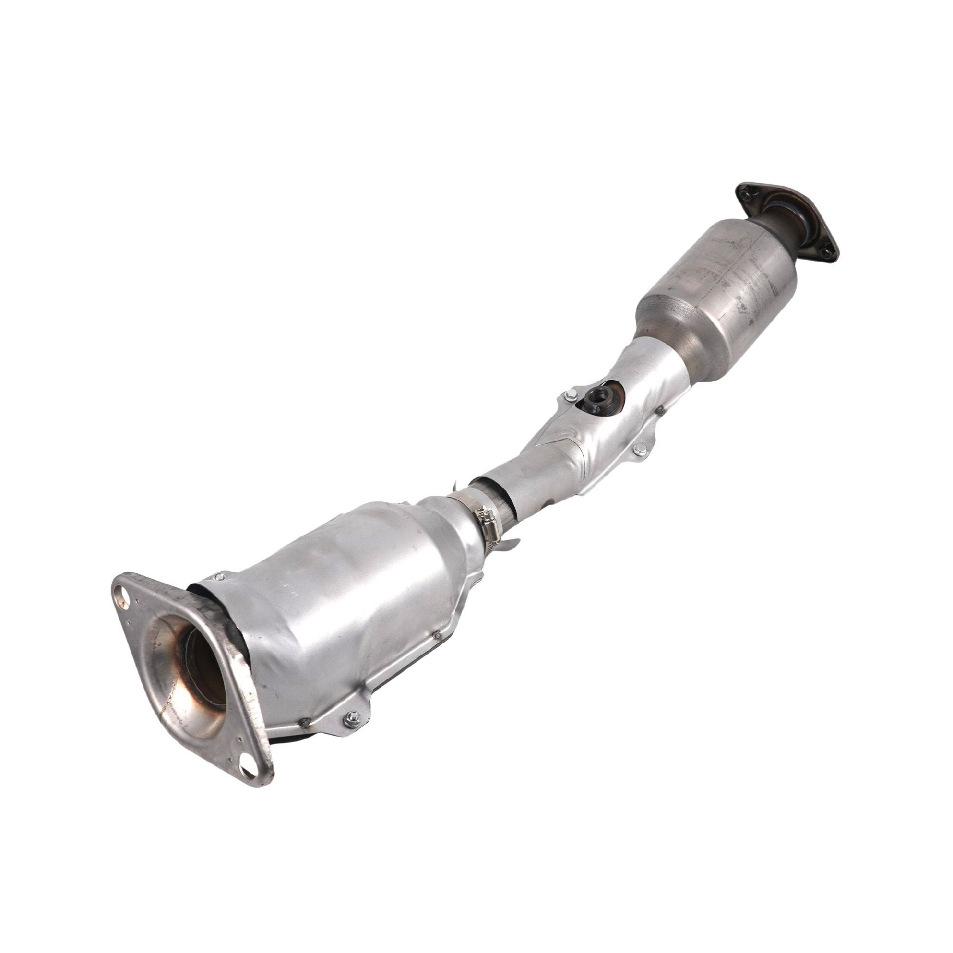 Dual-Can Catalytic Converter for Nissan Tiida (Old Models) Dual-Stage Purification Retrofit-Friendly Universal Adaptors Included Auto Parts