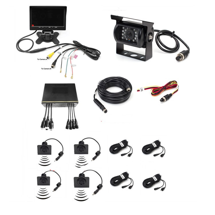 Universal LED Reversing Radar with 4 Sensors Car Parking Sensor	