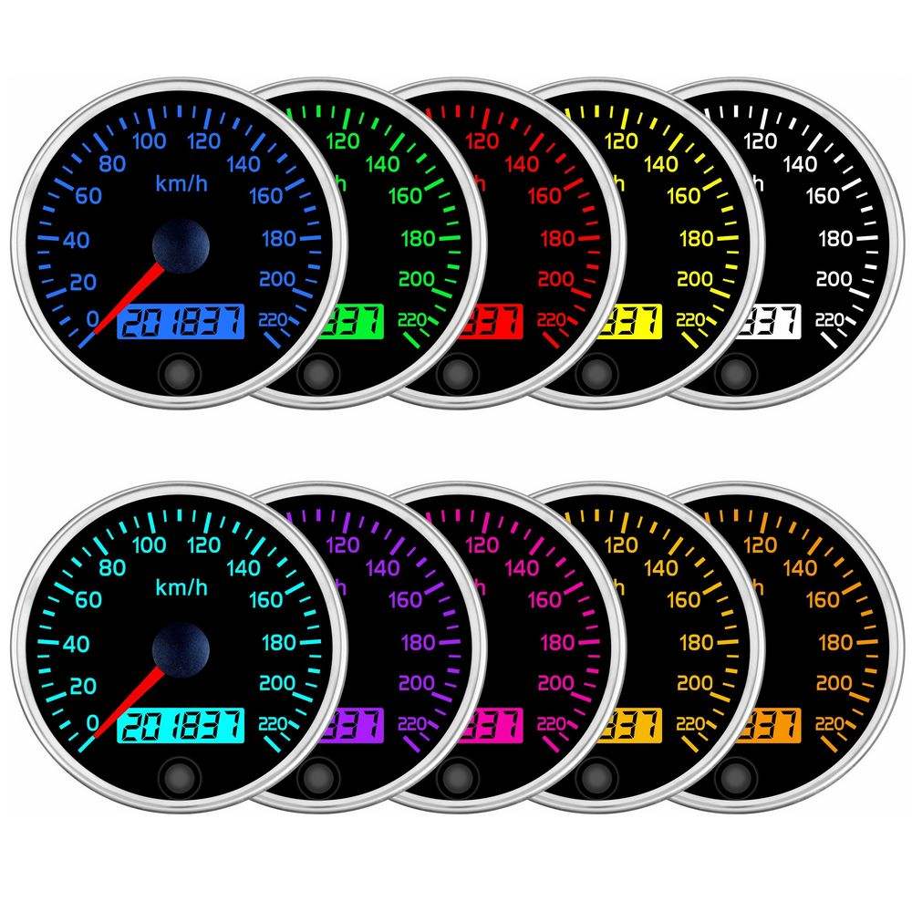 Wholesale Price 85mm 60 Km/H GPS Speedometer Waterproof Universal for Marine Ships Yachts Car Motorcycle Blackwith Odometer and Sensor